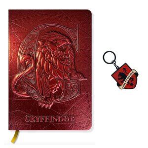 Harry Potter Sculpted Gryffindor Journal and House Crest Keychain Set